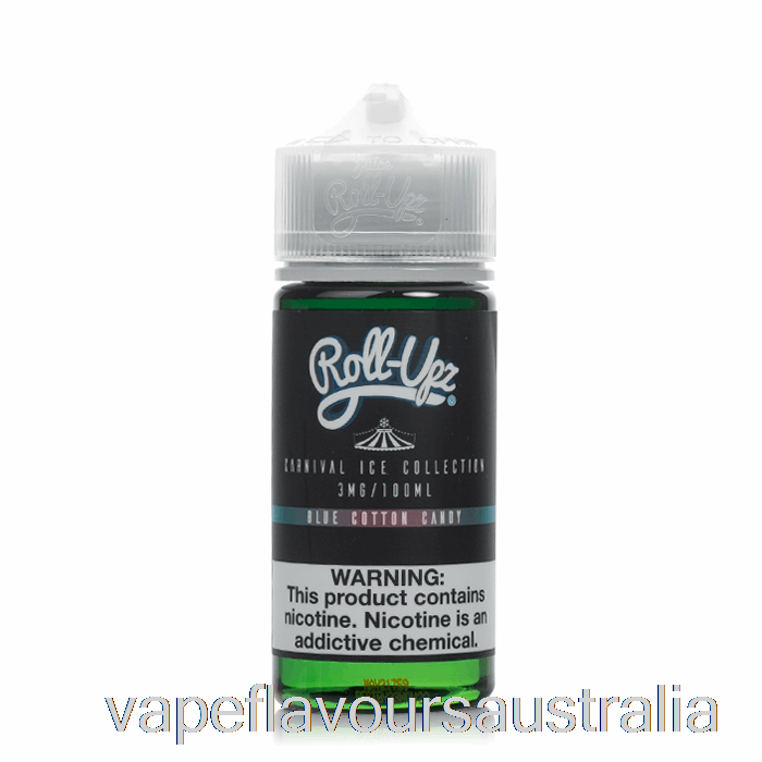 Vape Flavours Australia ICE Blue Cotton Candy - Carnival - Juice Roll Upz - 100mL 0mg